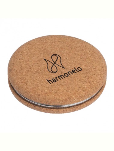 Makeup mirror with cork